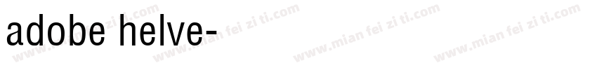 adobe helve字体转换